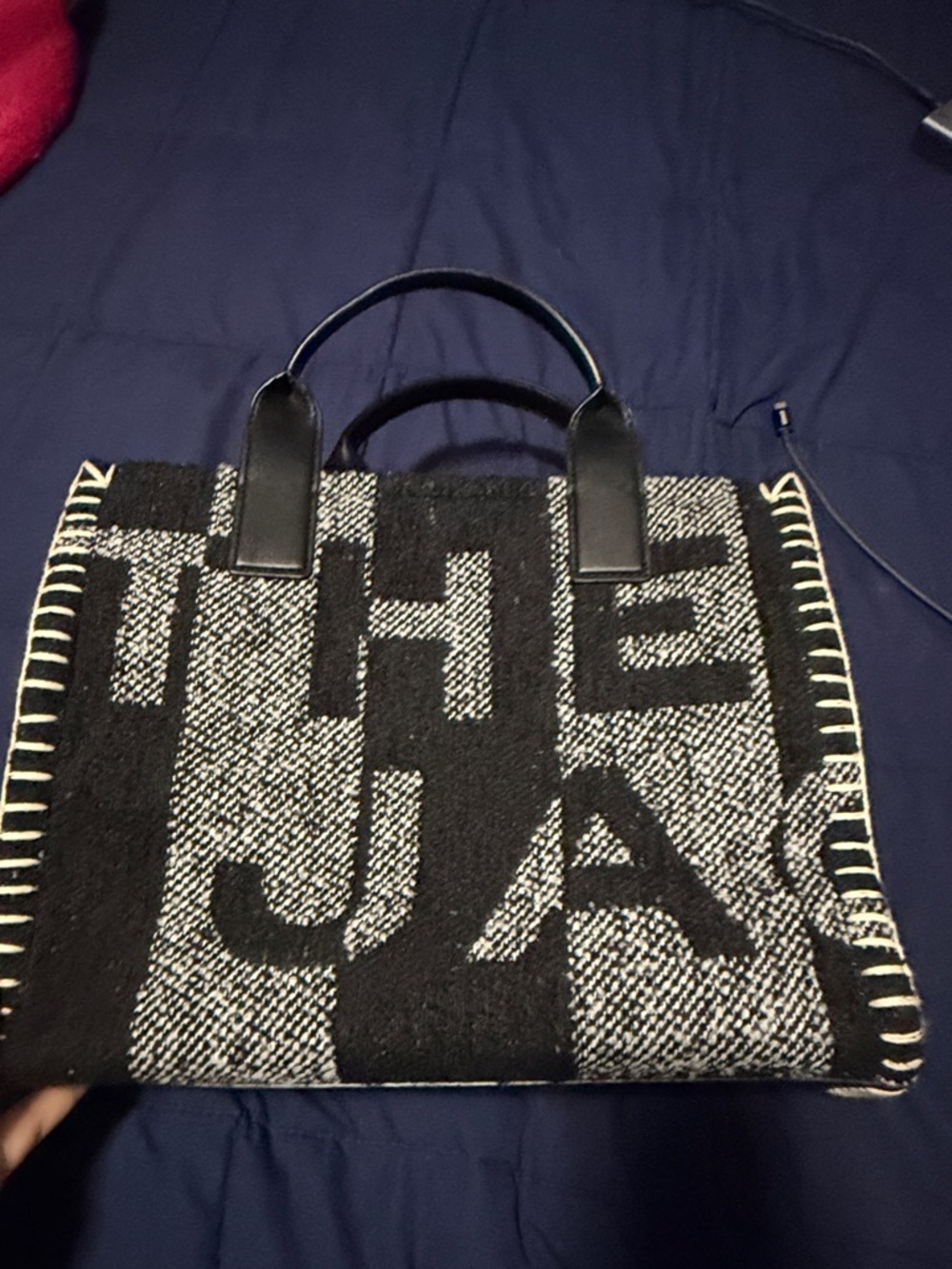 Marc Jacobs The Tote Bag - Black and Gray wool Tote - Picture 5 of 8